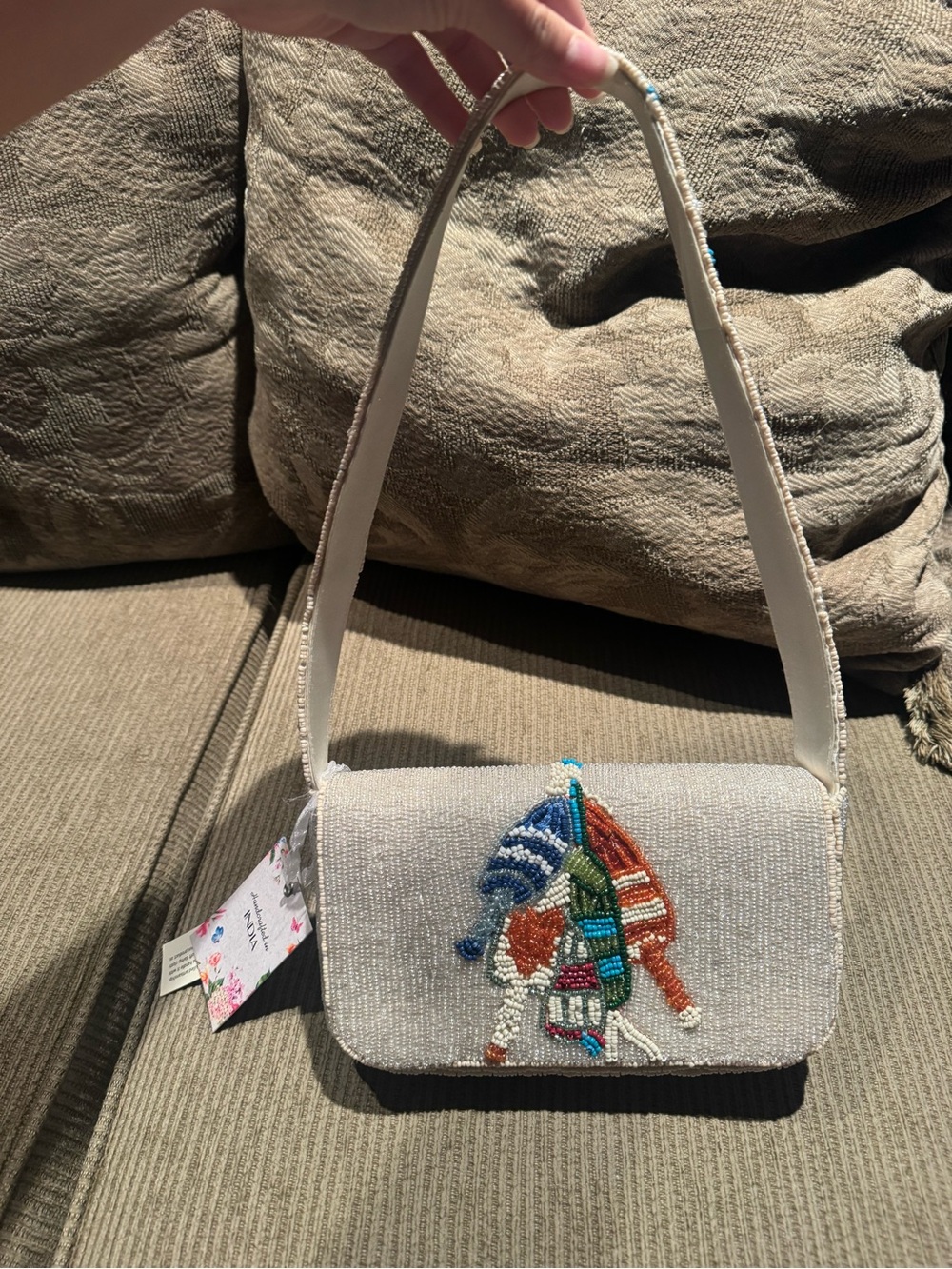 New Beaded Ivory lobster buoy Shoulder Bag